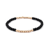 BOJIU Multicolor Crystal Strand Bracelets For Women Gold Acrylic Copper Beads Pink White Black Gray Crystal Bracelet Femme BC226
